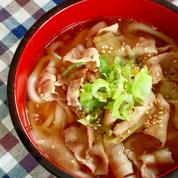 食べ応え抜群♫肉うどん